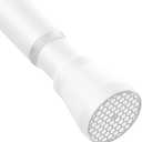 AIZESI White Tension Curtain Rod 43 to 73 Inch Shower Curtain Rod No Drilling, Never Rust, Adjustable Curtain Rod, Spring Tension Rods for Window, Bathroom, Kitchen, Doorway