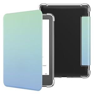 HGWALP Case for 6" Kindle (11th Generation-2024/ 2022 Release), Ultra Clear Soft Flexible Transparent TPU Back Cover Light Shell with Auto Wake/ Sleep for Kindle 2024/ 2022 11th Gen., Gradient Blue