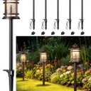 EDISHINE Low Voltage Landscape Lights, 3.4W 155LM 12V 3000K Landscape Path Lights, Outdoor Waterproof Landscaping Lights, 50,000H LED Pathway Light for Yard, Garden, Driveway, 6 Pack