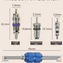 3 x 40PCS AC Valve Core Kit,AC Valve Kit,Car Accessories Car Air Conditioner Valve Core, A/C R12 R134a Refrigeration Tire Valve Stem Cores with Remover Tool Assortment Kit for Most Cars