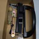 ALLYWASAI Patio Sliding Door Handle Set with Mortise Lock, Key Cylinder and Face Plate, Full Replacement Handle Lock Set Fits Door Thickness from 1-1/2" to 1-3/4", 3-15/16" Screw Hole Spacing, Black