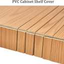 Wire Rack Shelf Cover - 3 Pack Adjustable Wood Wire Rack Covers for Pantry, Closets,Bathroom, Kitchen (Wood - 3 Pack, 47.2 x 12 inch)