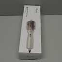 Aima Beauty 4 in 1 Worldwide Travel Hot Air Brush Dual Voltage Blowout Brush Oval Shape 110V-120V/220V-240V Straightener Blow Dryer Brush Ionic Lock Moisture Gift 360 Swivel Cord Champagne Silver