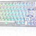 YUNZII X98 QMK/VIA Wireless Mechanical Gaming Keyboard with Knob,Tri-Mode BT5.0/USB-C/2.4GHz Hot Swappable Keyboard,Pre-lubed Switches Gasket Mount RGB Backlit for Wins/Mac (White, Snow Switch)