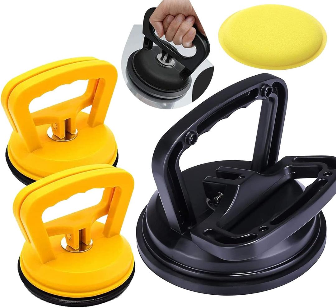 Car Dent Puller, 3-Pack Car Handheld Puller,Upgraded Model Car Dent Puller Kit,Strong Car Dent Remover.Repair kit for car Bodies, Glass,Ceiling and Moving Objects(Black+Yellow).
