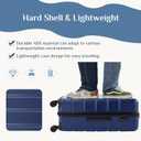 NEWBULIG 20 Inch Carry on Luggage, Lightweight Expandable Rolling Suit Case with TSA Lock, Hard Shell ABS Suitcase with Double Spinner Wheels, Blue
