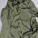 Womens Satin Silk Button Down Shirts Long Sleeve Blouse Casual Work Office Tops XS 