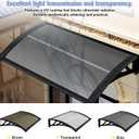 Awning for Door Entrance 60x100cm/24x40in Window Exterior Canopy Patio Durable and Sturdy Multiple Scenarios Rain Uv Snow Protection Brown