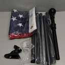 3x5 American Flag with Pole for House, 7FT Flag Pole Kit with us flag 3x5 heavy duty outdoor indestructible, Tangle Free Flag Pole with Bracket for Residential, Commercial, Outdoors Garden, Black