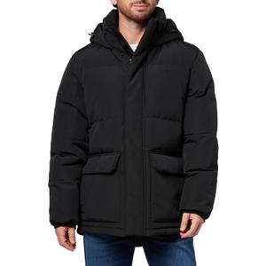 Levi's mens Quilted Puffer Parka Jacket (Large, New Black)
