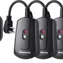 DEWENWILS Outdoor Wireless Remote Control Outlet Kit, Waterproof Electrical Plug for Indoor Outdoor Lights, Separately Controlled 3 Pack Receivers, 100 Feet RF Signal, UL Listed