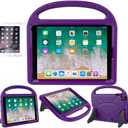SUPLIK Kids Case for iPad 5th/6th Generation (9.7-inch, 2017/2018), iPad Air 2 Case with Screen Protector, Pro 9.7 Durable Shockproof Cover with Handle Stand for Kids, Purple