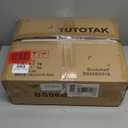 TUTOTAK Narrow Bookshelf, 6-Tier Bookcase, Spine Book Shelf for Small Space, Corner Standing Shelf for Living Room, Office, Study, Entryway, Black BS06BK016