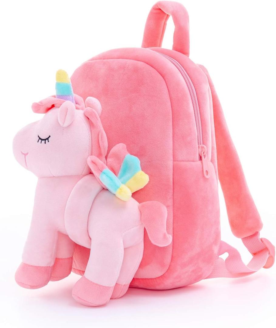 Lazada Unicorn Kids Backpack Stuffed Toy Toddler Backpacks Plush Backpack Pink 9.5"
