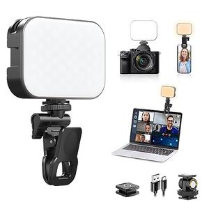 ULANZI VL100X Selfie Light, LED Video Camera Light, Portable Clip on Light Panel for Camera/Phone/Laptop/Tablet/Computer, 2000mAh, 2500-6500k Rechargeable Fill Light for Picture/TikTok/Makeup/Vlog