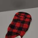 Malier Classic Plaid Fleece Dog Coat  Windproof Warm Dog Jacket with Pocket, Winter Pet Clothes Apparel for Small to Large Dogs (Red, Small)