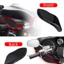 Amazicha Black Fairing Air Deflectors Side Wings Windshield Side Cover Shield Compatible for Harley Davidson Street Glide Electra Glide Tri Glide 1996-2013
