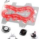 DVE50M7450W A3 DV393ETPAWR A1 DV42H5000EW A3 DV48H7400EW A2 DV363EWBEUF A1 DV42H5200EW A3 Dryer Heating Element & Thermostat Replace For Samsung DV448AEW XAA DV361EWBEWR A3 DV42H5200EF A3 DV419AEW XAA
