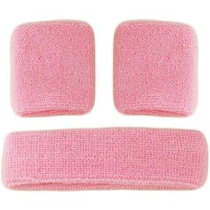 Sweatbands, Sweat Band SET Terry Cloth Gym - 2 x Headband - 6 x