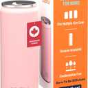 Asobu Multi Can Cooler Insulated Sleeve fits for Slim and Standard 12 Oz and 16 Oz Hard Seltzer, Soda, Beer or Energy Drinks and all standard size Beer Bottles (Pink)