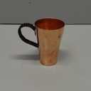 Pure Copper Cup, 13 oz Hammered Copper Moscow Mule Mug with Handle, Handcrafted Tumbler for Water, Cocktails, Coffee, Beer, Copper Gift for Him (Hammered Pattern)