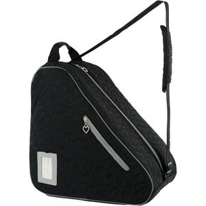 Skate Bags for Roller Skates, Ice Skates, Quad Skates, Inline Skates, Rollerblades, Figure Skates, Skate Accessories for Kids and Adults (Heart Black 15)