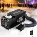 Low Lying Fog Machine Water Based, 1800W Ground Fog Machine with Wireless Remote, DMX 512 & Manual Control | Replaces Bulky Dry Ice Machines | Compact Size for Halloween, Wedding, DJ Stage, etc.