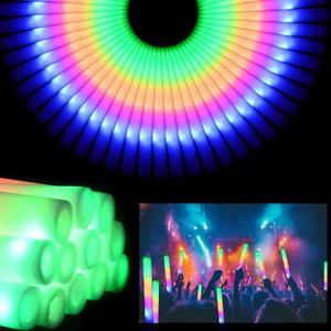 36 Pcs LED Foam Glow Sticks Bulk,Glow in The Dark Party SuppliesFoam Light Up Sticks 3 Modes of Color Flashing for Birthday,Wedding,Raves,Carnival,Halloween Christmas,New Year,Concert