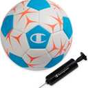 Champion Soccer Ball Youth & Adult Matte Finish, 32-Panel Design, Enhanced Control, Sizes PVC Cover, Sizes 3,4 and 5 for Indoor & Outdoor Training, Includes 6" Pump