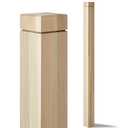CroBlissful 3" x 3" x 48" Solid Poplar Stair Newel Post with a Single Groove Notched Newel Wood Balusters for Staircase Interior Railing Newels for Stair Handrails