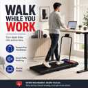 Walking Pad Treadmill with Handle Bar, 8% Incline Under Desk Treadmill
