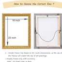 Wood Canvas Frame for 16"x20"Paintings,Antique Gold Ornate Frames for Oil Art,Plein Air Frame,Vintage Frames for Wall Decor (No Backboard)