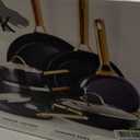 GreenPan Hard Anodized Healthy Ceramic Nonstick, 16 Piece Cookware Pots and Pans Set, Gold Handle, PFAS-Free, Dishwasher Safe, Oven Safe, Black