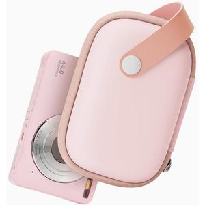 Digital Camera Case for CAMKORY DC403 FHD 1080P/ KODAK PIXPRO FZ55/ FZ45/ STUOGYUM DC402-AF, SD Card Storage Travel Carrying Cute Case Bag Small (Pink)