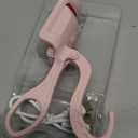 Heated Eyelash Curler Fast Heat Up in 5s - C-Shaped Eyelash Curler for 24H Long Lasting Curls - Safe Anti-Burn Rechargeable Electric Lash Curler Elevate Your Beauty with Stunning Lashes (Pink, L)