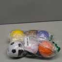 Urspasol Mini Sports Balls Set of 6 Foam Balls for Kids 3.5 inch Soft Ball for Toddlers 1-3 with Bag Includes Soccer, Basketball, Football, Baseball,Tennis and Volleyballs- Throwing Toys for Babies