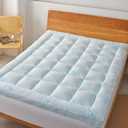 Favorland Mattress Topper King Size - Cooling Extra Thick Breathable Viscose Made from Bamboo Mattress pad - Soft Quilted Fitted Mattress Cover with 900 GSM Down Alternative Fill (8-21”Deep Pocket)
