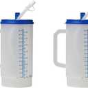 Sandhill Tools Insulated Lightweight Drinking Water 28 oz Mug with Graduations Large Carry Handle With Straw (Pack of 2)
