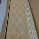 Bullnose Carpet Stair Treads for Wooden Steps Indoor 9.5" x 36"
2 Pcs Stair Runner Rugs Non Slip with Rounded Edge Protection, Reusable Peel-Stick TPU Backing - Diamond Pattern Khaki