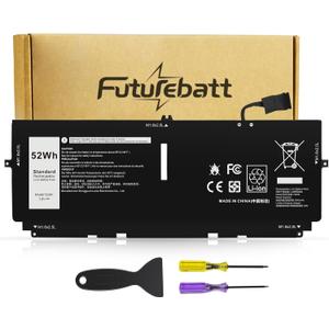 Futurebatt 722KK Laptop Battery Replacement for Dell XPS 13 9310 (2020), XPS 13 9300 (2020), XPS 13 9380 (2020) P117G001 P117G P117G002 Series WN0N0 0WN0N0 02XXFW 2XXFW FP86V