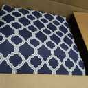 Arden earthFIBER Outdoor Dining Chair Cushion, 20 x 20, Rain-Proof, Fade Resistant, Sapphire Blue Garden Trellis, 1 Pack