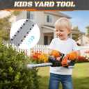 3-in-1 Kids Yard Tools - Kids Weed Wacker Toy, Kids Leaf Blower & Chainsaw, Kids Garden Tools with Safety Equipment, Realistic Lights & Sounds, Pretend Play Outdoor & Indoor Toys