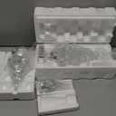 3 Pcs Light up Musical Christmas Tree Snow Globes 14", 8", 5" Glass Glitter Snow Globe with USB Lined/Battery Operated Singing Crystal Christmas Tree for Tabletop Xmas Party Decoration Gift(Silver)