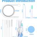 Mity rain 12-Piece Baby Nasal Aspirator Cleaning Kit with Extra Long Brush - Complete Hygiene Set for Electric & Manual Nose Suckers, Includes Storage Box, Perfect Newborn Essentials Gift