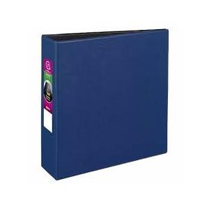 2 Inch 3 Ring Binder 2 Blue, Slant D-Ring 2 in Binder Clear View Cover with 2 Inside Pockets, Heavy Duty Colored School Supplies Office and Home Binders by Enday