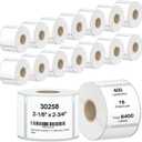 6400 Labels Compatible DYMO 30258 2-1/8"x2-3/4 Multipurpose Return Address Labels Not for Dymo 550, 5XL, LabelChoice 16 Rolls Direct Thermal Labels Replacement Used with Dymo 440 450 Twin Turbo, 4XL