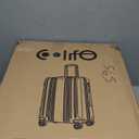 Coolife Luggage PC+ABS Hardshell Suitcase with TSA Lock, Spinner Checked Lightweight (grey, M(24IN))