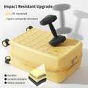 Carry On Luggage 22x14x9 Airline Approved with 8 Spinner Wheels, 20 Inch Lightweight Luggage with TSA Lock, 100% PC Hard Shell travel luggage Suitcases for Men Women, Cheese Yellow