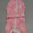 Nasjac Recovery Suit for Dogs - Zipper on Recovery Suit for Female Male Dog, Abdominal Wounds Cone E-Collar Alternative Onesie, Prevent Licking Spay Recovery Shirt (Pink, S)