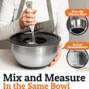 Priority Chef Stainless Steel Mixing Bowls with Lids Set, 3 Grater Attachments, Airtight Lids, Non-Slip Silicone Base Mixing Bowl Set, Large Prep Metal Mixing Bowls for Kitchen, Black